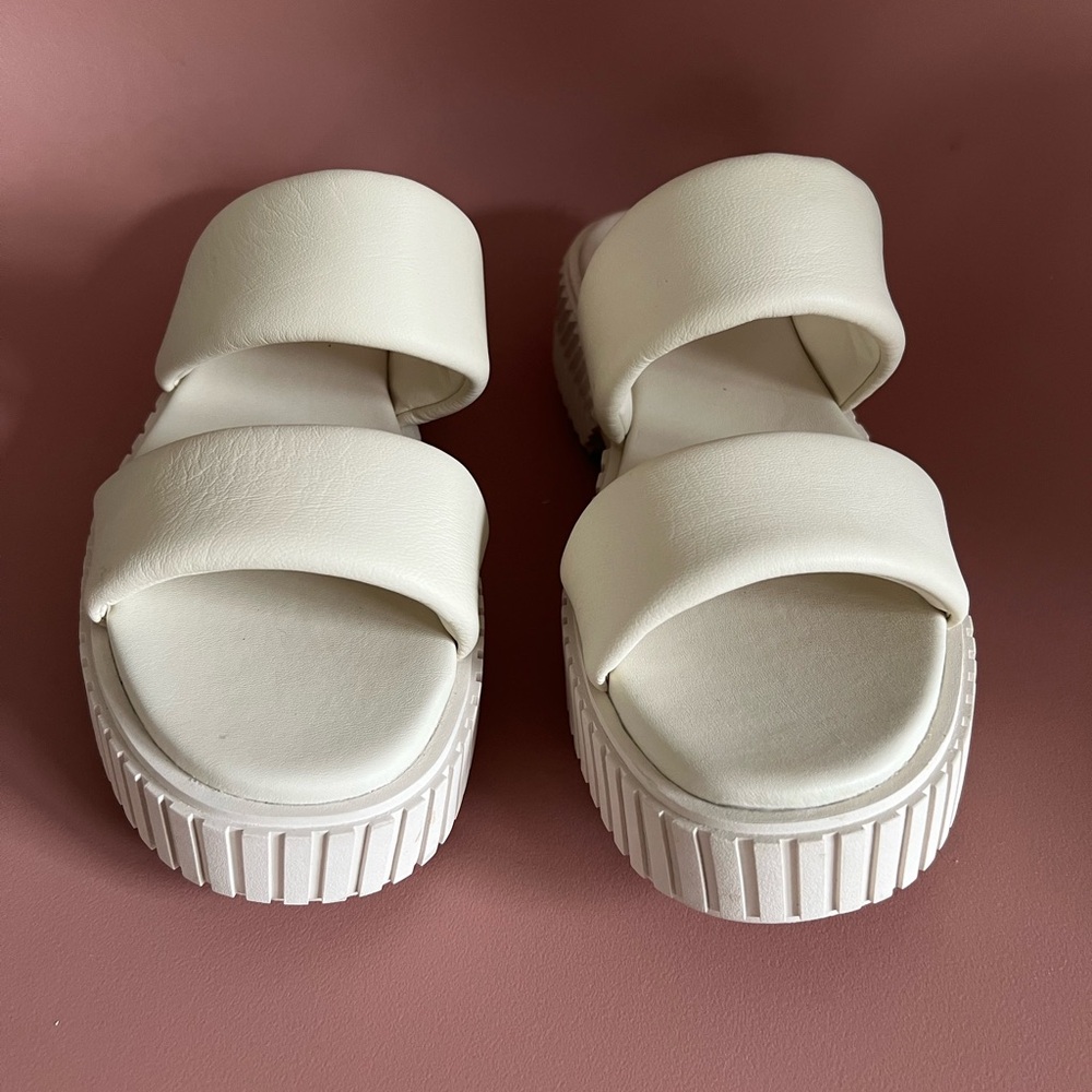 NWOT Sorel size 7.5 ONA STREETWORKS SLIDE SANDAL, color: chalk - Picture 6 of 6
